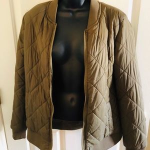Army green bomber jacket